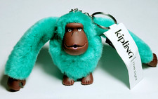 New With Tag KIPLING Live Light Monkey Keychain - Peacock Teal Special Color