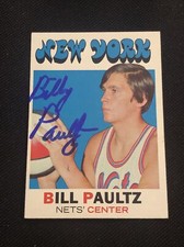 BILL PAULTZ 1971-72 TOPPS ROOKIE SIGNED AUTOGRAPHED CARD #156 NEW YORK NETS