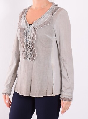 Elisa Cavaletti Damen Bluse Top Shirt Blouse Gr.L (DE 40) Club Grüntöne 94775