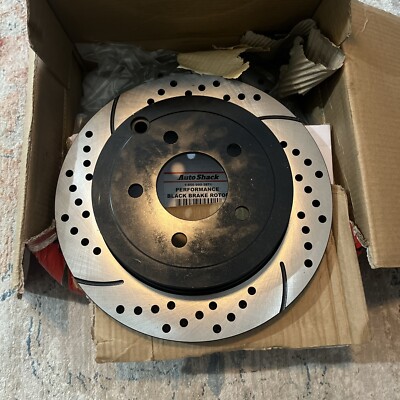 Auto Shack Rear Drilled Slotted Brake Rotors For 2007-2013 Ford Edge
