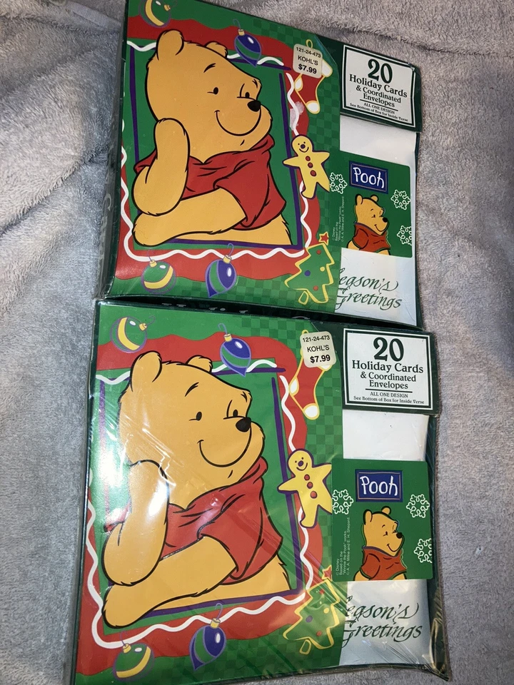 Tarjetas de felicitación y sobres de colección 1999 Disney Winnie The Pooh Cleo nuevos sellados Foto 2 de 4
