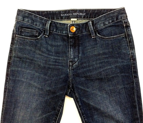 Banana Republic Skinny Straight Stretch Jeans Damen Größe 27 Blau Dark Wash - Bild 3 von 8