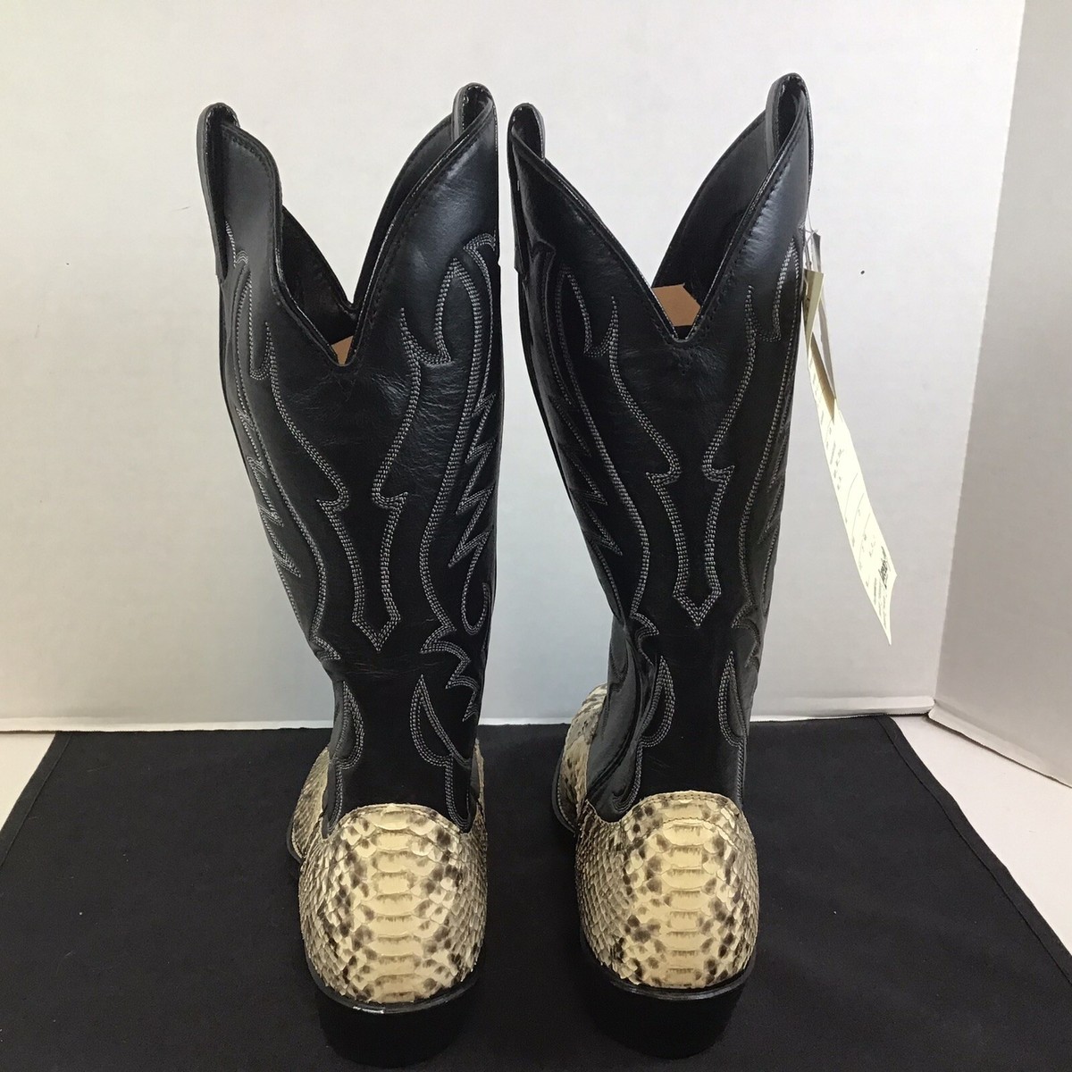 Vintage 1997 Laredo Snakeskin Western Cowboy Boots Men
