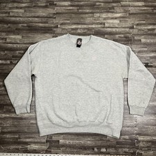 Vintage US Olympic Gear Crewneck XLT Grey Solid Stitched VTG 90s USA Made