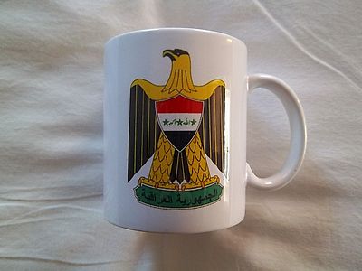 Iraqi Saddam-era National Emblem (post 1991 version) COFFEE MUG, Iraq Eagle