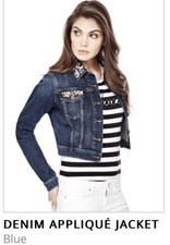 Guess Ladies Crop Denim Jacket Size S 8-10