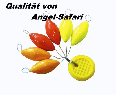 Aufriebsköper Oval je 2 St. in orange/rot/gelb 4 Größen Pilot-Mini-Posen Zebco
