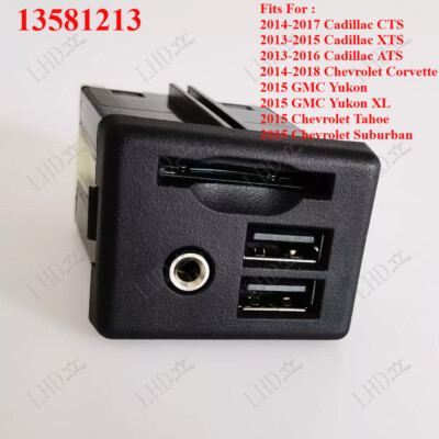 For 2013-2018 Chevy GMC Cadillac Front Audio Auxiliary Jack 13581213 New;
