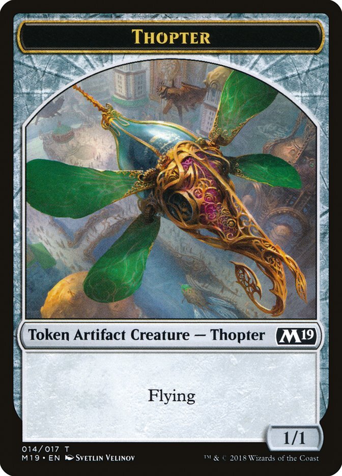 MTG Magic the Gathering Token - Thopter (14/339) Core Set 2019 LP
