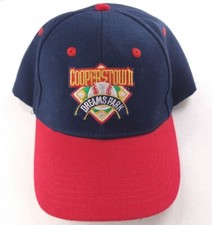 Cooperstown NY Dreams Park Baseball Hall of Fame HOF Hat Cap Adjustable Blue Red