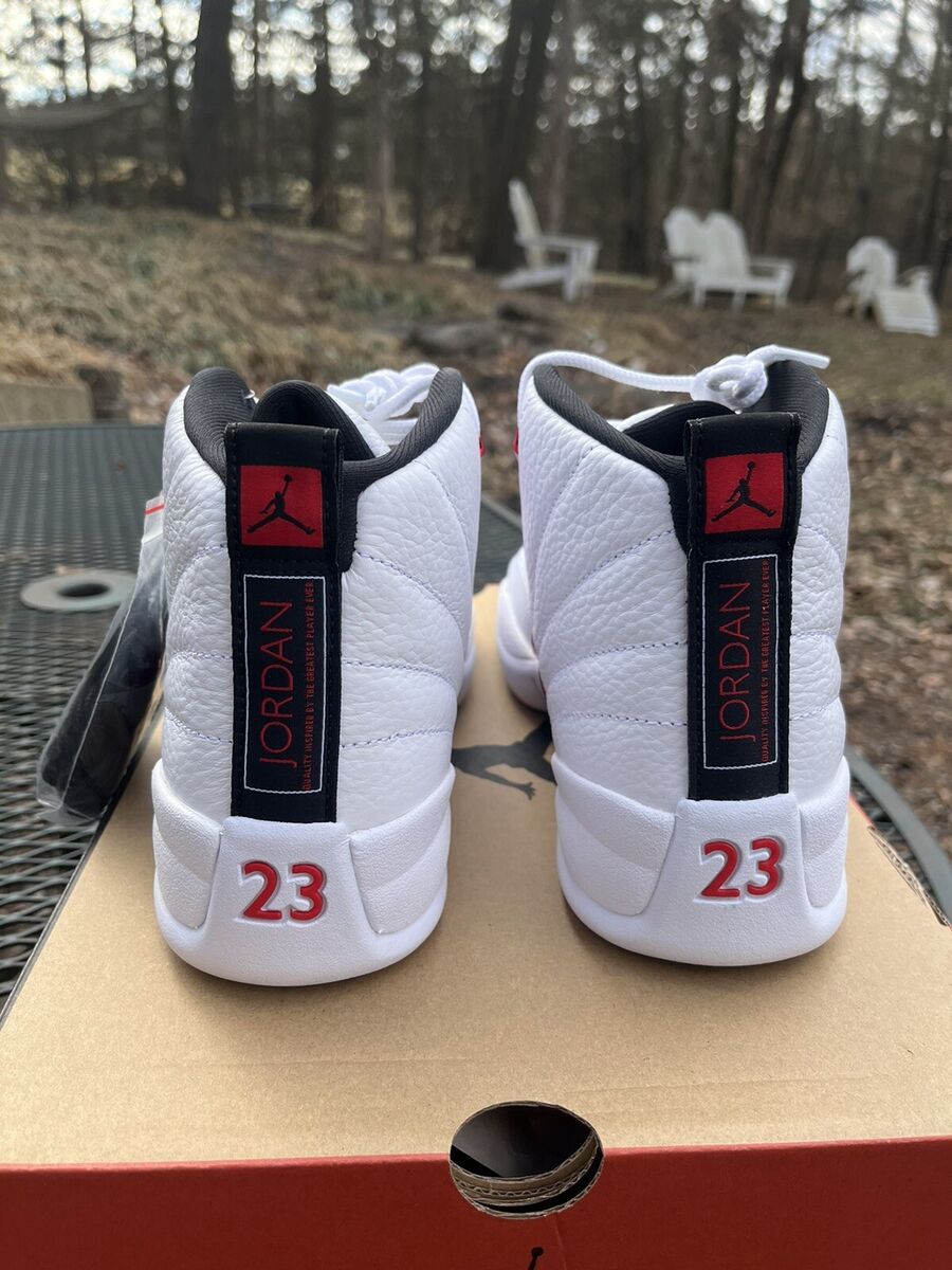 Air Jordan 12 Retro Twist White Black Red Size 8.5. W