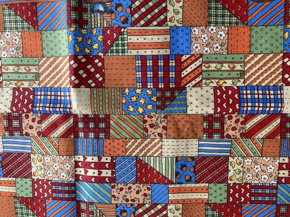 Vintage Susan Winget Fabric Traditions 1996 Double Border Scarecrow Country 1 Yd - Image 4 of 4