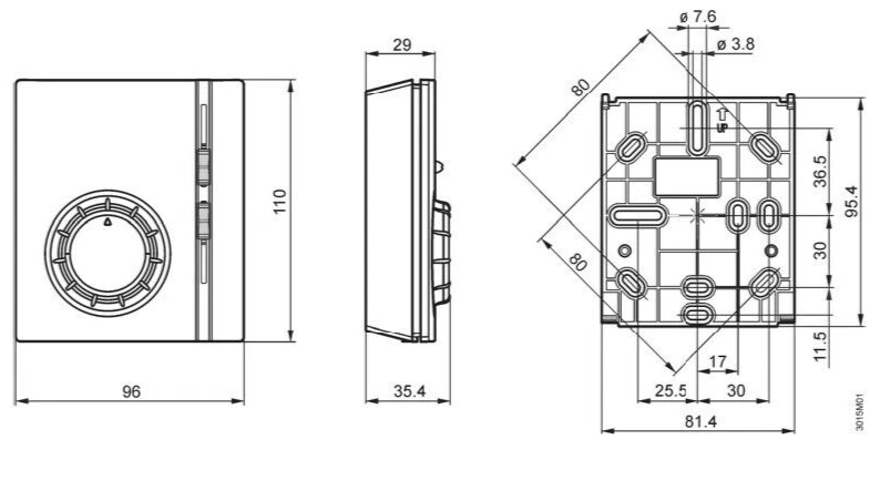 termostato ambiente riscaldamento siemens caldaia a batteria muro manuale - Imagen 2 de 2