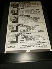 Ozzy Osbourne/Cyndi Lauper/Adam Ant Rare Original Radio Promo Poster Ad Framed!
