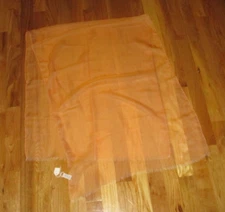 NWT Nina Ricci Peach Sheer 100% Silk Oblong Scarf 54"