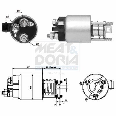 Meat & Doria Magnetschalter Starter FüR VW Lupo 6X1 6E1 1.0 1.4 Polo 6N2 6N1-image