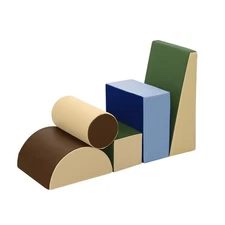 Toddler Climbing Toys Indoor: 5-Piece Soft PU Leather Baby Climbing Blocks - ...