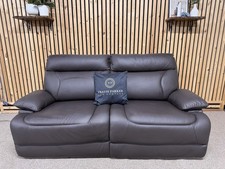 La-Z-Boy Raleigh 3 Seater Sofa, Power Recliner, Leather, Dark Brown