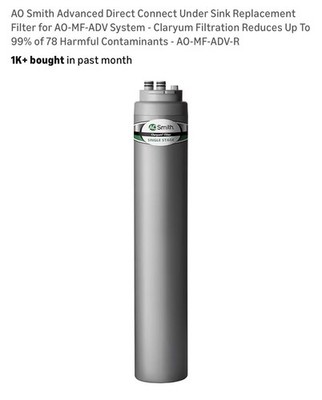 AO Smith Advanced Direct Connect Under Sink Replacement Filter for AO-MF-ADV ...