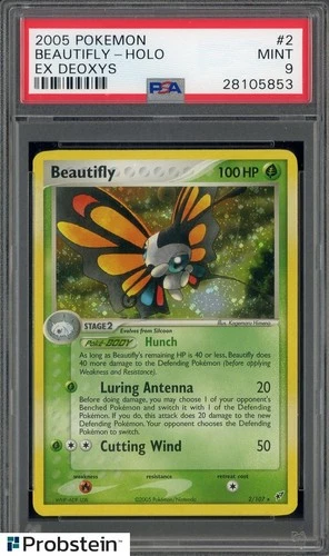 2005 Pokemon Ex Deoxys #2 Beautifly - Holo PSA 9 MINT