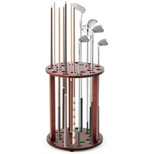 NEW - Wooden Golf Club Display Rack, Pool Stick Holder, Putter Stand for 22 Clu