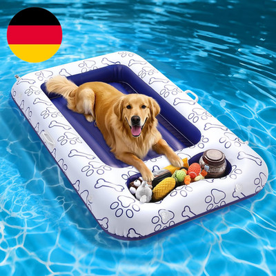 Moko Pool Luftmatratze Für Hunde, 150X90 Cm Für Hunde Der Größen S/M/L, Schwimmm
