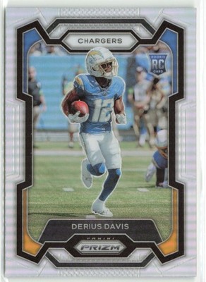 Derius Davis RC 2023 Panini Prizm Silver Los Angeles Chargers #351