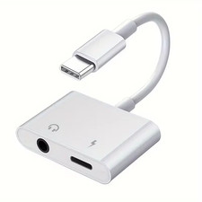 Type-C USB C to 3.5mm Jack Headphone  Charger 2 in 1 Adapter for Samsung Galaxy