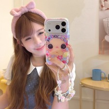 IMD Air Cushion Floral Cartoon Phone Case For iPhone 14 Pro 15 16 Pro 17 Pro Max