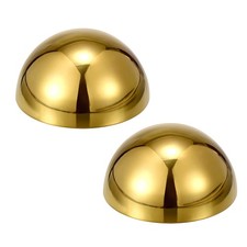 2pcs 3" Stainless Steel Hollow Mirror Polished Hemisphere Ball, Golden