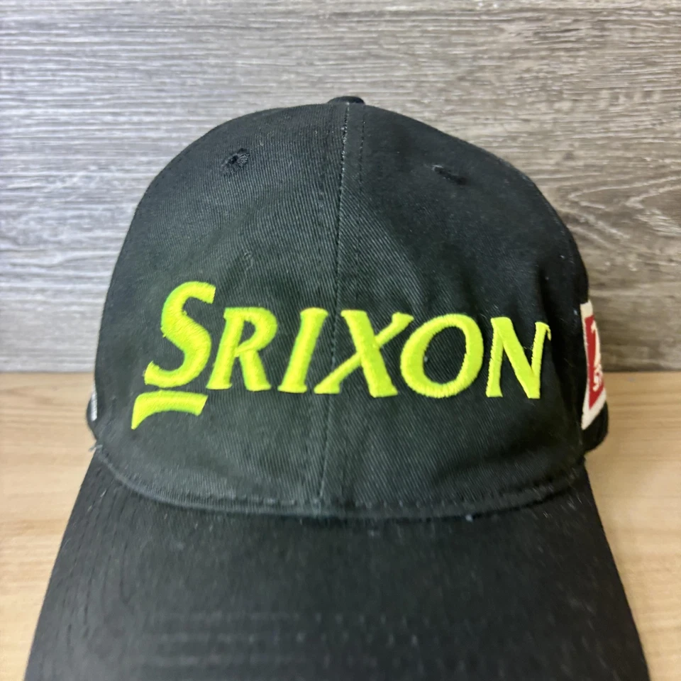 Srixon Hat Cap Snap Back Black Cotton Z Star Tour Yellow Golf Adjustable Mens - Image 2 of 4