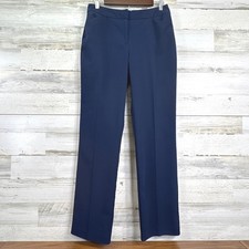 Chicos Navy Blue Straight Leg Dress Pants Trousers Size 0/US 4 Regular Office