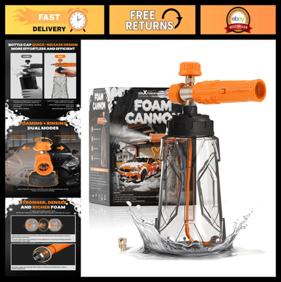 #ad Foam Cannon for Pressure Washer Adjustable Soap Gun Thick Snow Foam Quick Co $51.99