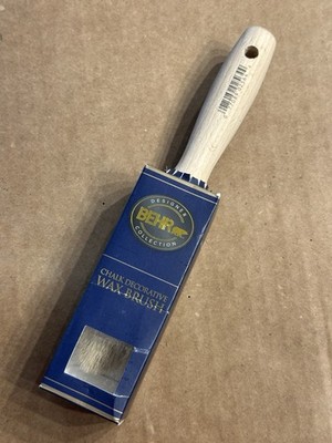 NEW Chalk Decorative Round WAX BRUSH Natural Bristle Designer BEHR