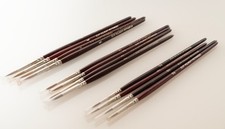 Kolinsky-Rotmarderhaar Pinsel Größe 2 ,3, 4,  je 4x  (Nr.2)