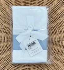 NEW Serena & Lily Beach Club Border Percale Euro Pillow Sham-Coastal Blue