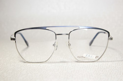 #ad #ad Angular Aviator NORTHERN LIGHT NL 1988 Glasses Frames Silver and Blue $39.90