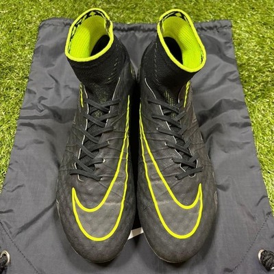 NIKE Hypervenom Phantom II FG ACC US 9.5 UK 8.5 Soccer Football Cleat Black Volt