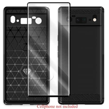 Anti-Bubble Heavy-Duty Screen Protector Film + TPU Case fit Google Pixel 6 Pro