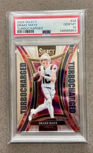 2024 Panini Select - Turbocharged Drake Maye #24 (RC) PSA 10