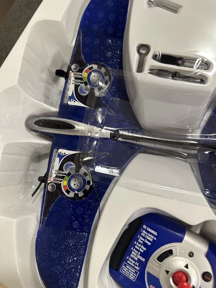 Vintage Air Hog Micro RC Plane Remote Controlled Defender Airplane(open box)blue - Image 4 of 4