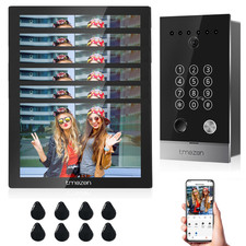 TMEZON 2MP VIDEOCITOFONO CITOFONO CAMPANELLO WiFi 4 Fili MONITOR TUOCH APP TUYA
