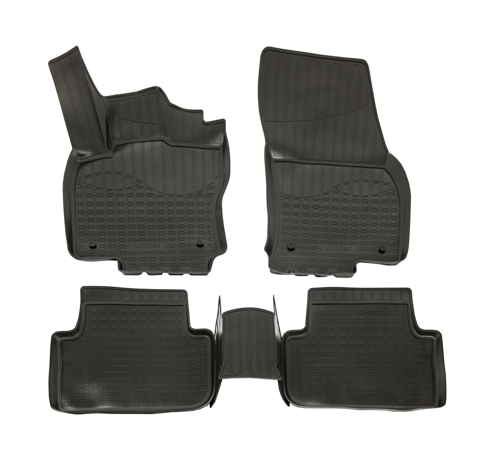 Tapis caoutchouc 3D à bords hauts imperméables pour Volkswagen Tiguan 2 protection totale