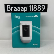 Ring Spotlight Cam Pro Wi-Fi Wired Plug-In Outdoor Security Video Camera White