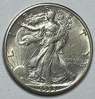 1933-S Walking Liberty Half Dollar; Nice Semi-Key Date 50C; Looks AU; W214