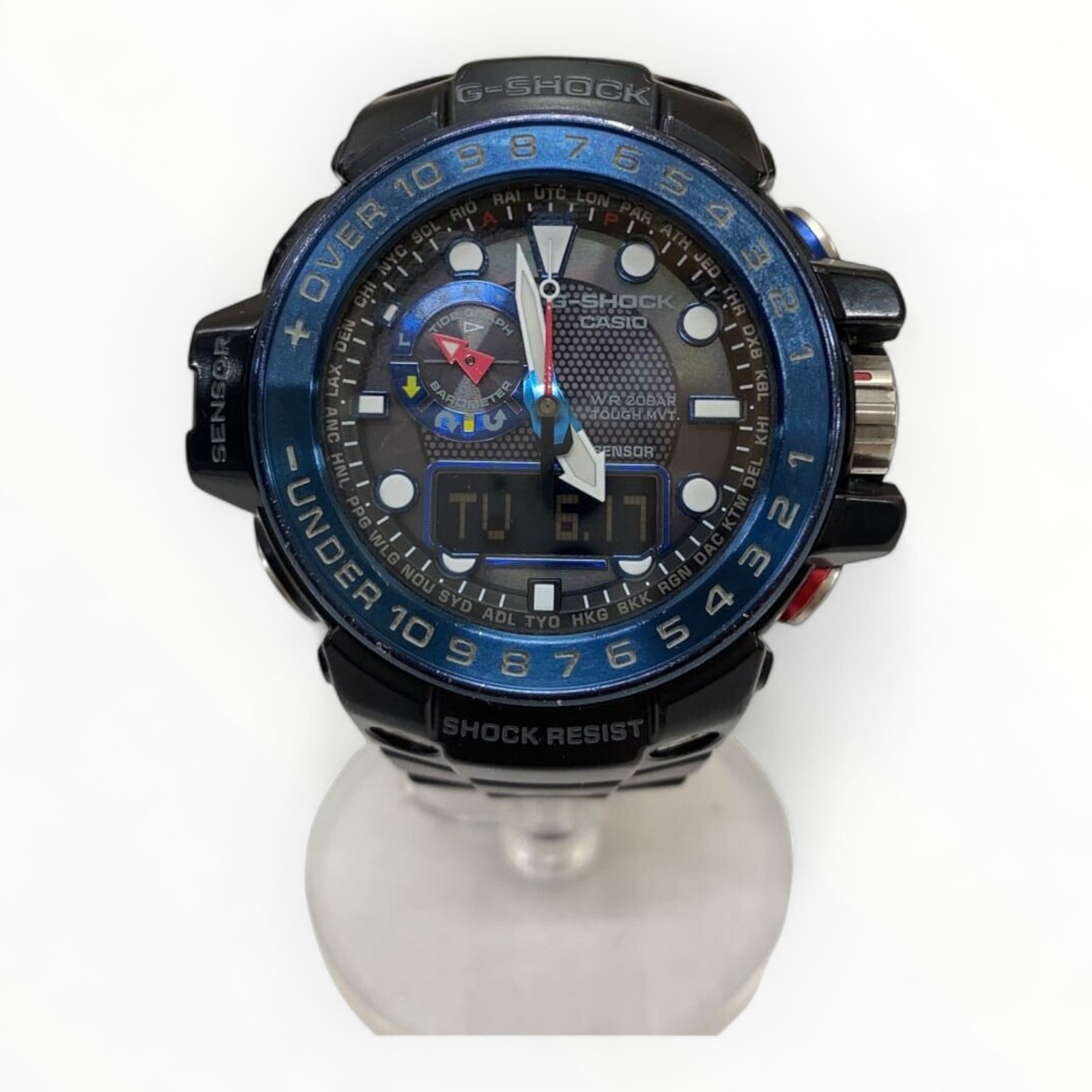 Casio Solar Ana-Digi Men's Watch Black with Signs of Use Model 2666 1.77 x 1.69 inches