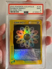 2003 Pokemon Rainbow Energy Reverse Holo E Reader Aquapolis 144/147 PSA 9 Mint! on eBay