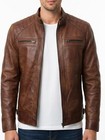 Men’s Brown Genuine Cowhide Leather Jacket Premium Quality