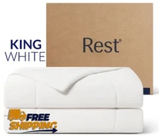 REST® Evercool® Cooling Comforter, KING/CALI KING,  Hot Sleepers Blanket WHITE
