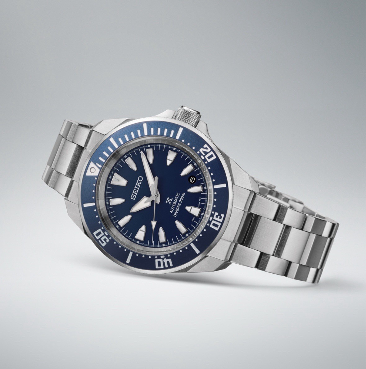 Seiko Prospex Sea Samurai Diver Blue Dial Stainless Steel Watch